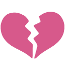 Broken Heart emoji, Google, Blob, 2017
