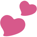 Two Hearts emoji, Google, Blob, 2017