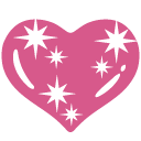 Sparkling Heart emoji, Google, Blob, 2017
