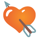 Heart with Arrow emoji, Google, Blob, 2017