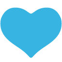 Blue Heart emoji, Google, Blob, 2017