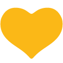 Yellow Heart emoji, Google, Blob, 2017