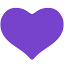 Purple Heart emoji, Google, Blob, 2017