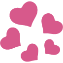 Revolving Hearts emoji, Google, Blob, 2017