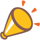 Megaphone emoji, Google, Blob, 2017