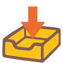 Inbox Tray emoji, Google, Blob, 2017