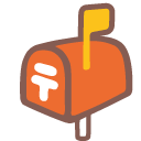 Closed Mailbox with Raised Flag emoji, Google, Blob, 2017
