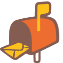 Open Mailbox with Raised Flag emoji, Google, Blob, 2017