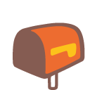 Open Mailbox with Lowered Flag emoji, Google, Blob, 2017