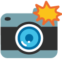 Camera with Flash emoji, Google, Blob, 2017
