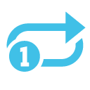 Repeat Single Button emoji, Google, Blob, 2017