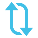 Clockwise Vertical Arrows emoji, Google, Blob, 2017