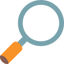 Magnifying Glass Tilted Right emoji, Google, Blob, 2017