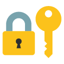 Locked with Key emoji, Google, Blob, 2017