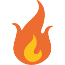 Fire emoji, Google, Blob, 2017