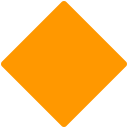 Large Orange Diamond emoji, Google, Blob, 2017