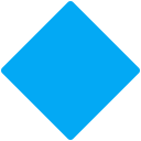 Large Blue Diamond emoji, Google, Blob, 2017