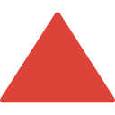 Red Triangle Pointed Up emoji, Google, Blob, 2017