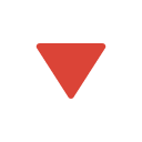 Downwards Button emoji, Google, Blob, 2017