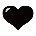 Black Heart emoji, Google, Blob, 2017