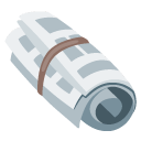 Rolled-up Newspaper emoji, Google, Blob, 2017