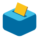 Ballot Box with Ballot emoji, Google, Blob, 2017