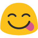 Face Savoring Food emoji, Google, Blob, 2017