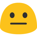 Neutral Face emoji, Google, Blob, 2017