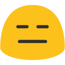 Expressionless Face emoji, Google, Blob, 2017