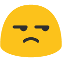 Unamused Face emoji, Google, Blob, 2017