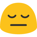 Pensive Face emoji, Google, Blob, 2017