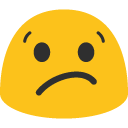 Confused Face emoji, Google, Blob, 2017