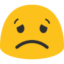Worried Face emoji, Google, Blob, 2017