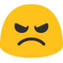 Angry Face emoji, Google, Blob, 2017