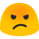 Enraged Face emoji, Google, Blob, 2017
