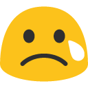 Crying Face emoji, Google, Blob, 2017