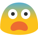 Fearful Face emoji, Google, Blob, 2017
