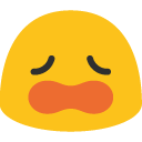 Weary Face emoji, Google, Blob, 2017