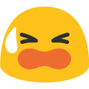 Tired Face emoji, Google, Blob, 2017