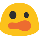 Astonished Face emoji, Google, Blob, 2017