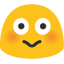 Flushed Face emoji, Google, Blob, 2017