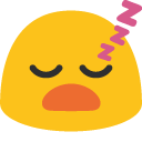 Sleeping Face emoji, Google, Blob, 2017