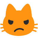 Pouting Cat emoji, Google, Blob, 2017