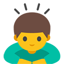 Person Bowing emoji, Google, Blob, 2017