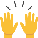 Raising Hands emoji, Google, Blob, 2017