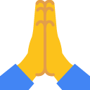 Folded Hands emoji, Google, Blob, 2017