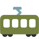 Tram Car emoji, Google, Blob, 2017