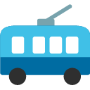 Trolleybus emoji, Google, Blob, 2017