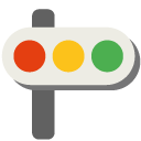 Horizontal Traffic Light emoji, Google, Blob, 2017