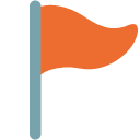 Triangular Flag emoji, Google, Blob, 2017